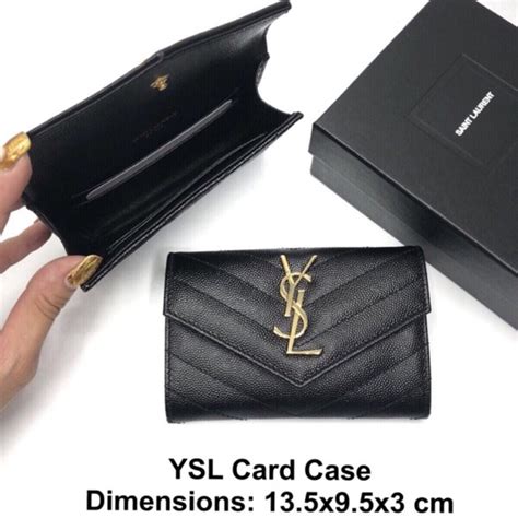 ysl card holder black gold|ysl zipped card holder.